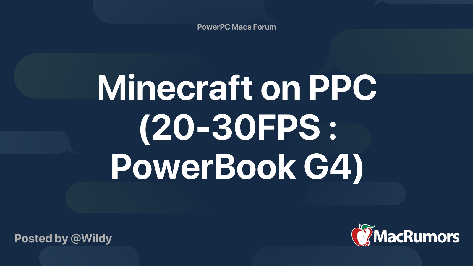Minecraft On Ppc 30fps Powerbook G4 Macrumors Forums