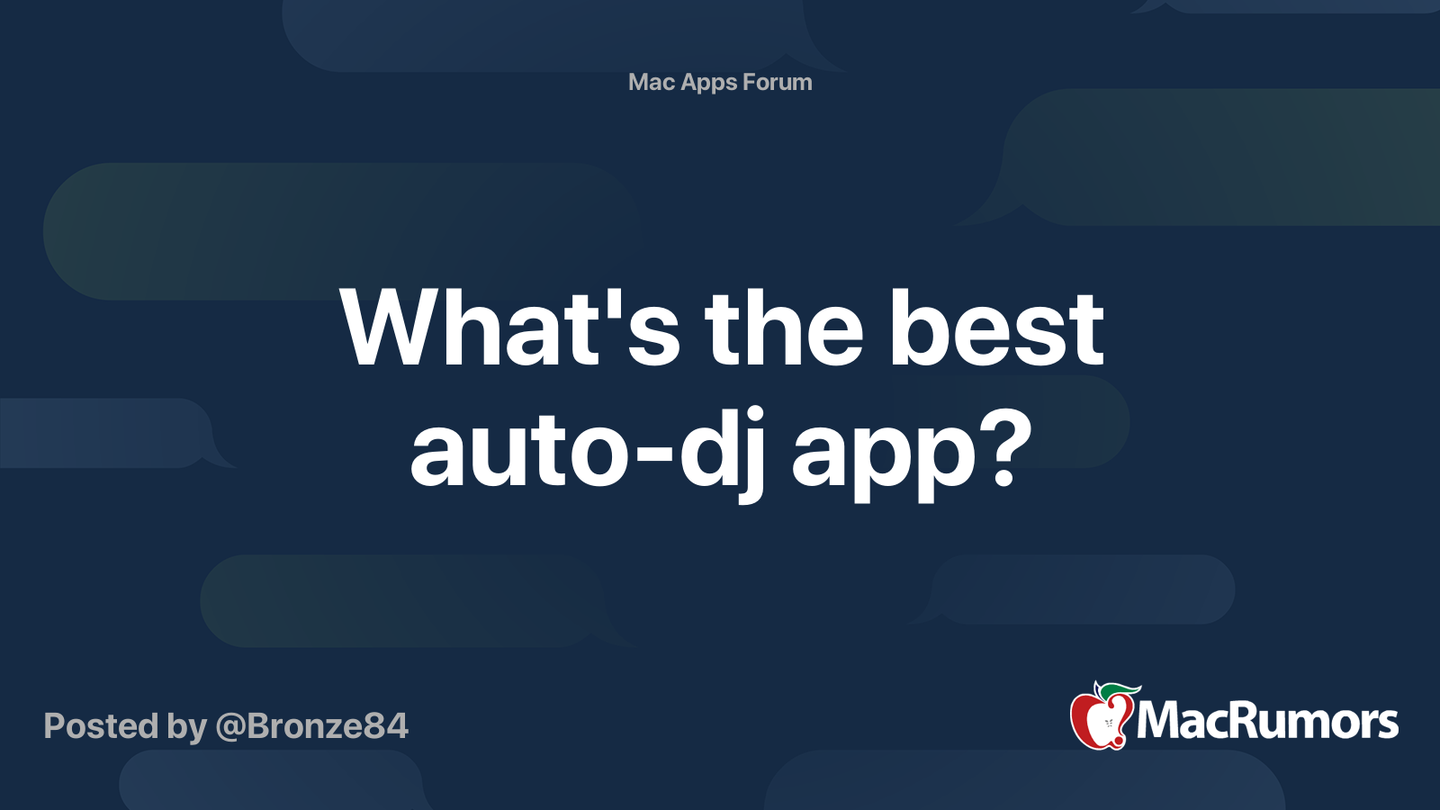 What's the best autodj app? MacRumors Forums
