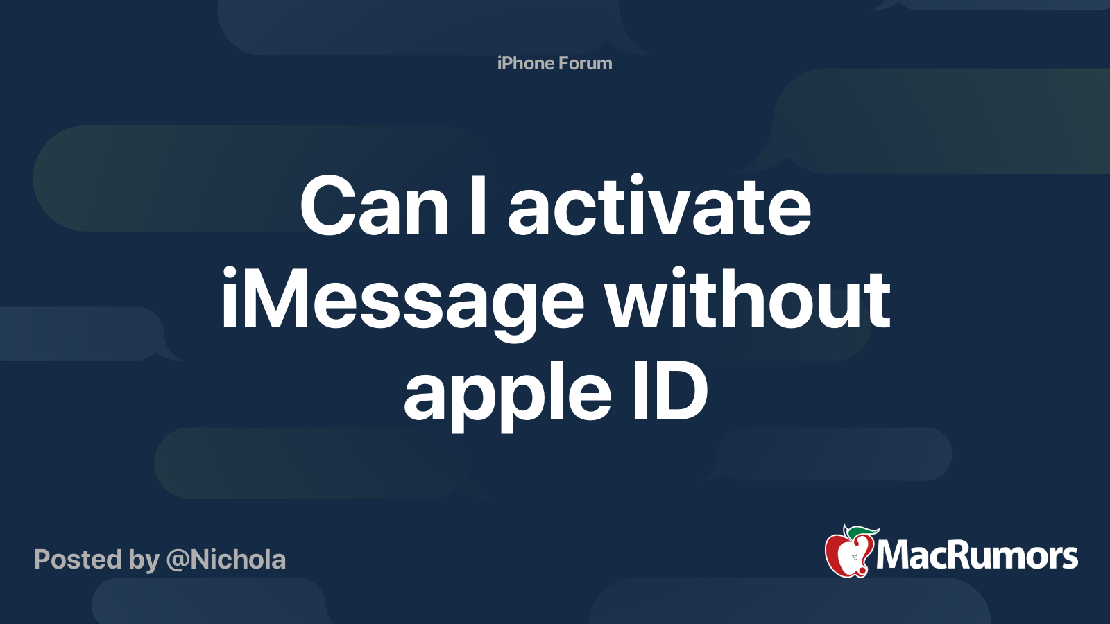 can i use imessage without apple id