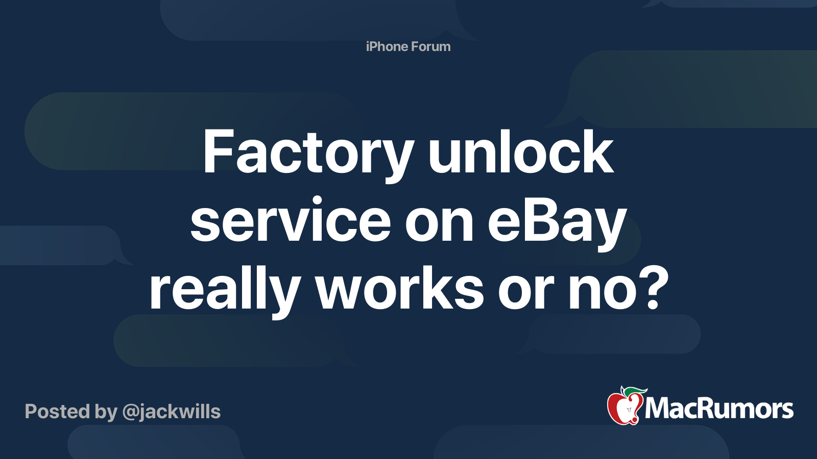 Factory Unlock Service On Ebay Really Works Or No Macrumors Forums