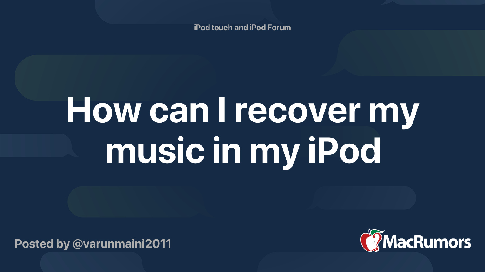 how-can-i-recover-my-music-in-my-ipod-macrumors-forums