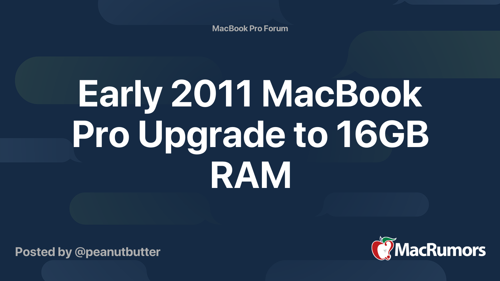 Macbook pro early on sale 2011 ram upgrade 16gb