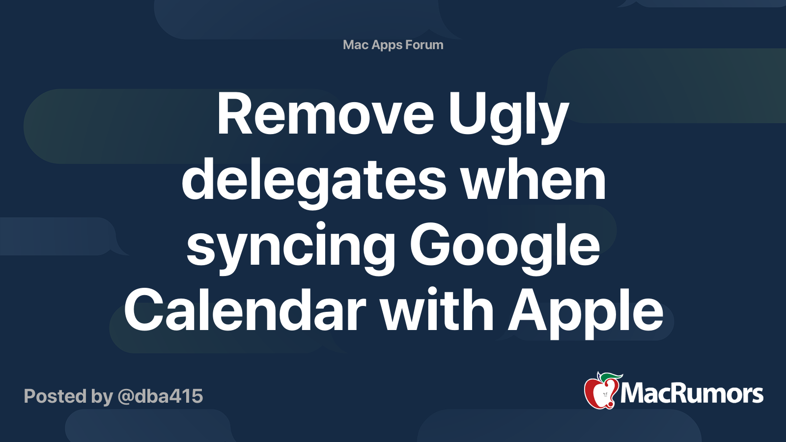 Remove Ugly delegates when syncing Google Calendar with Apple iCal on