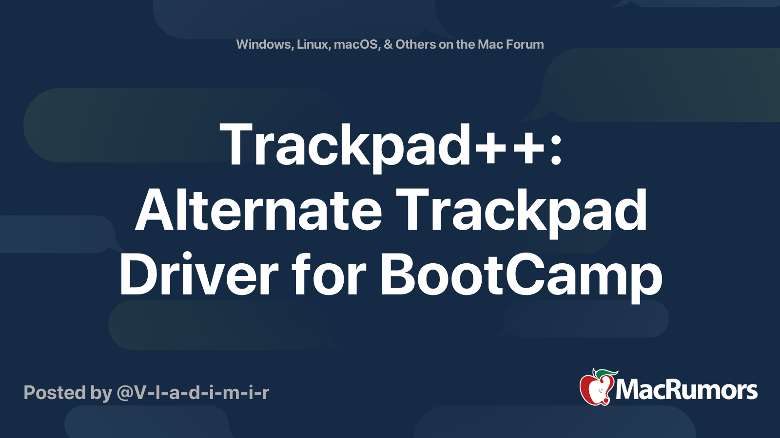 Trackpad++ Alternate Trackpad Driver for BootCamp MacRumors Forums