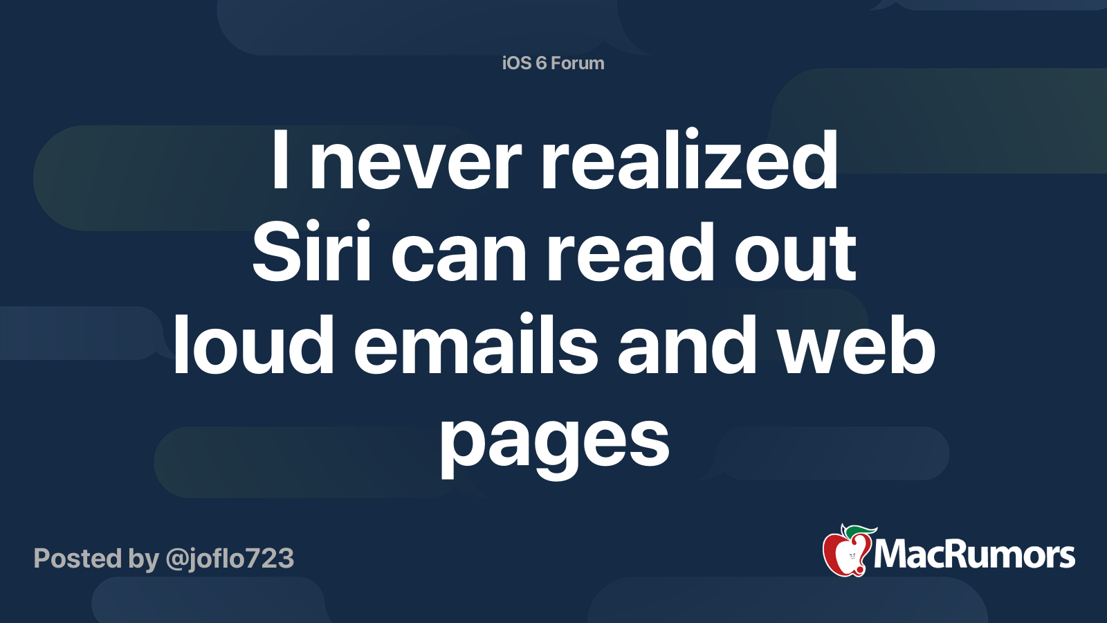 I Never Realized Siri Can Read Out Loud Emails And Web Pages