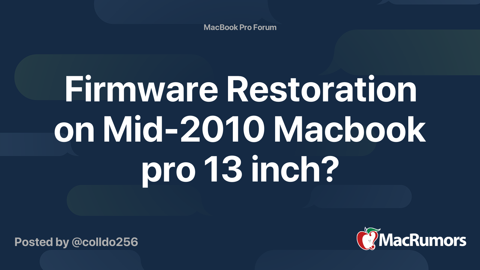 Download Macbook Pro Mid 2010 Firmware Restoration