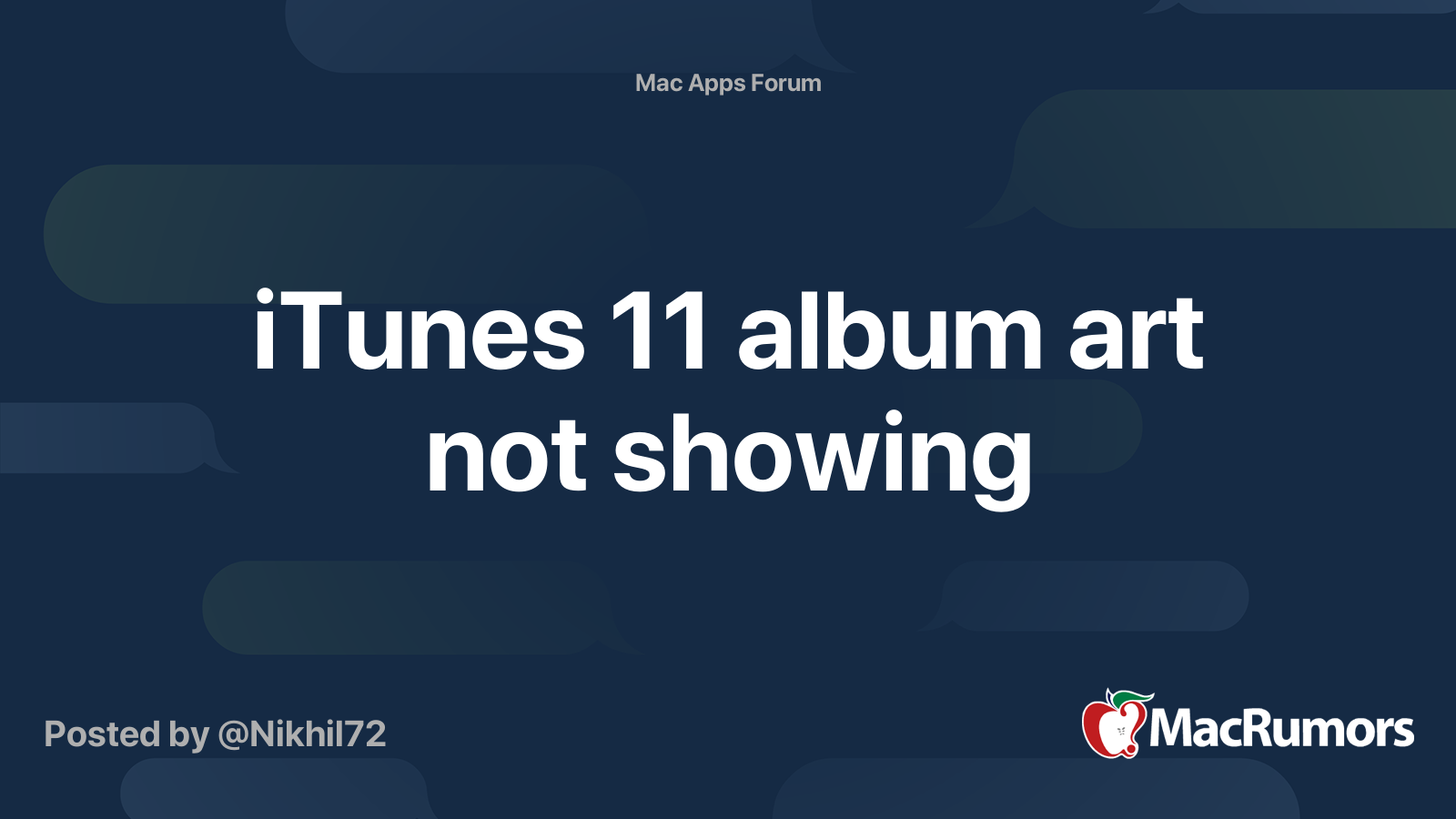 iTunes 11 album art not showing | MacRumors Forums