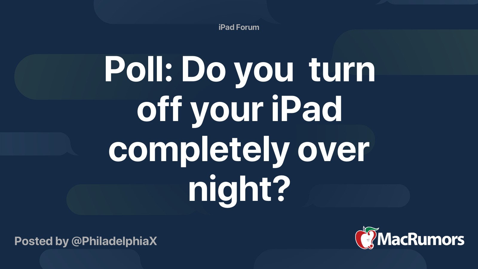 Měli byste v noci vypnout iPad?