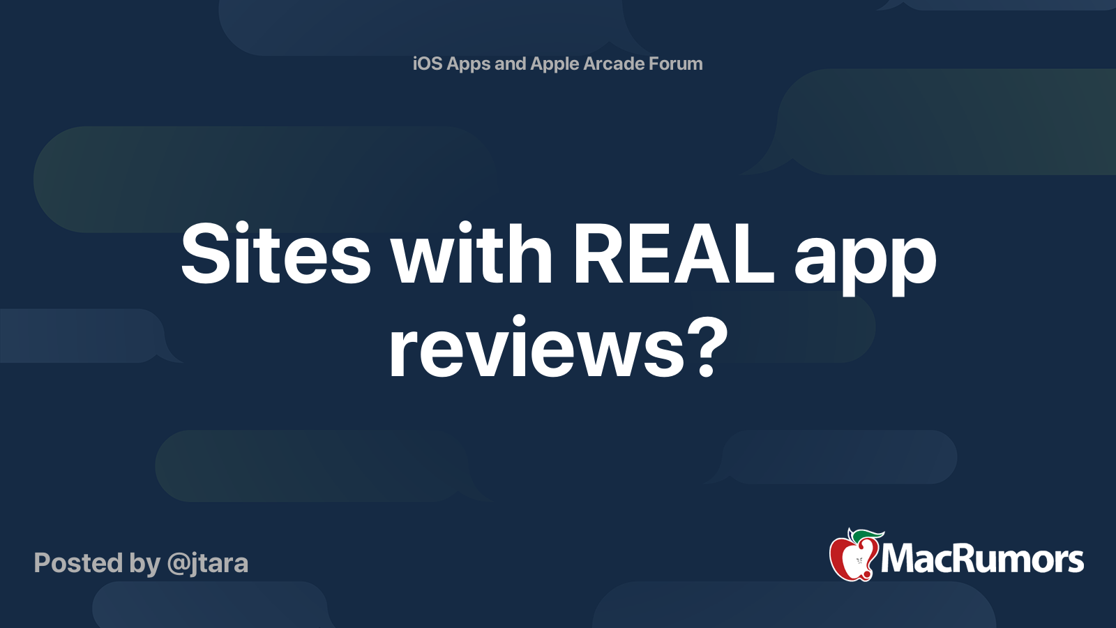 Sites with REAL app reviews? MacRumors Forums
