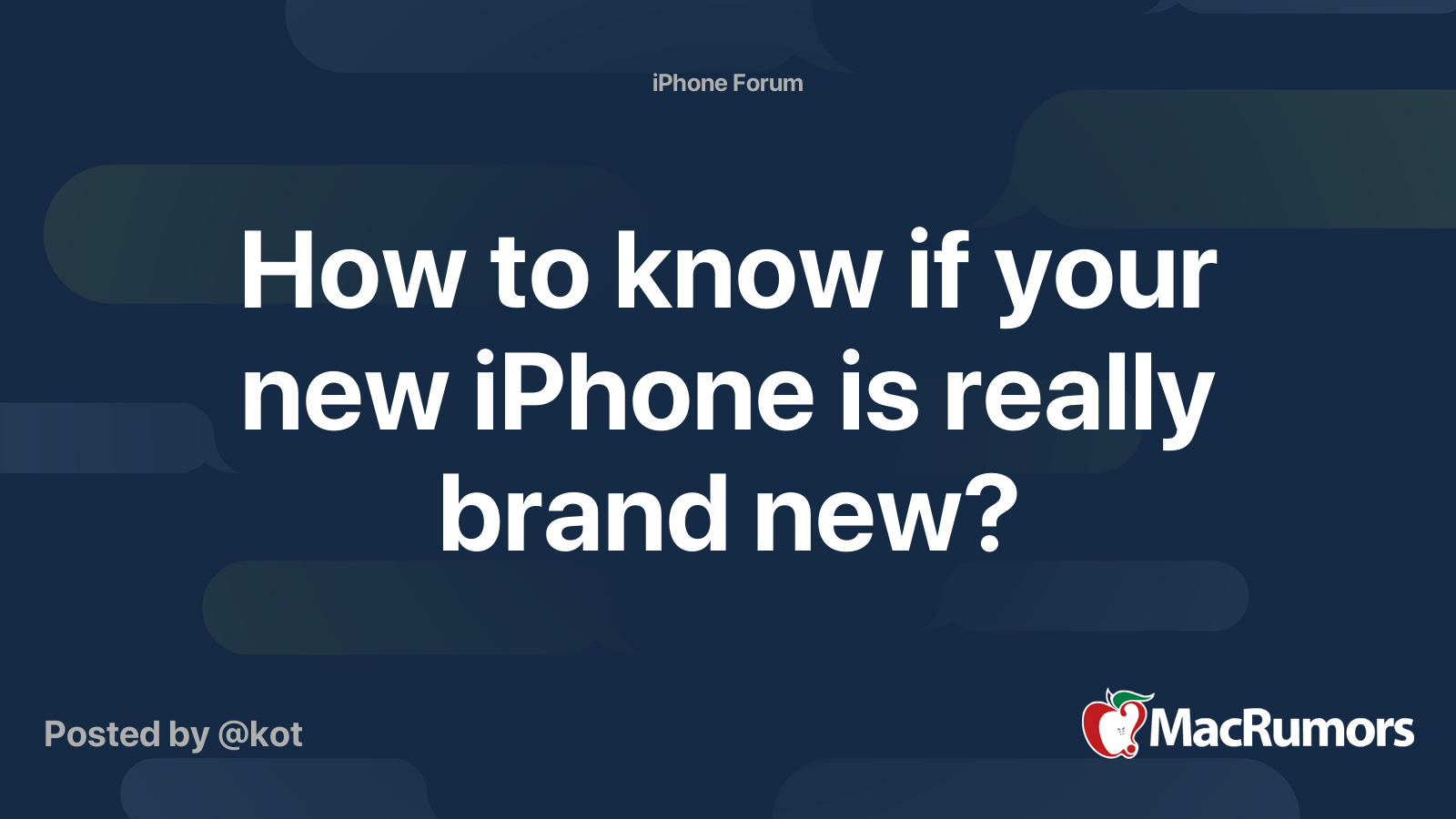 how to know iphone is new