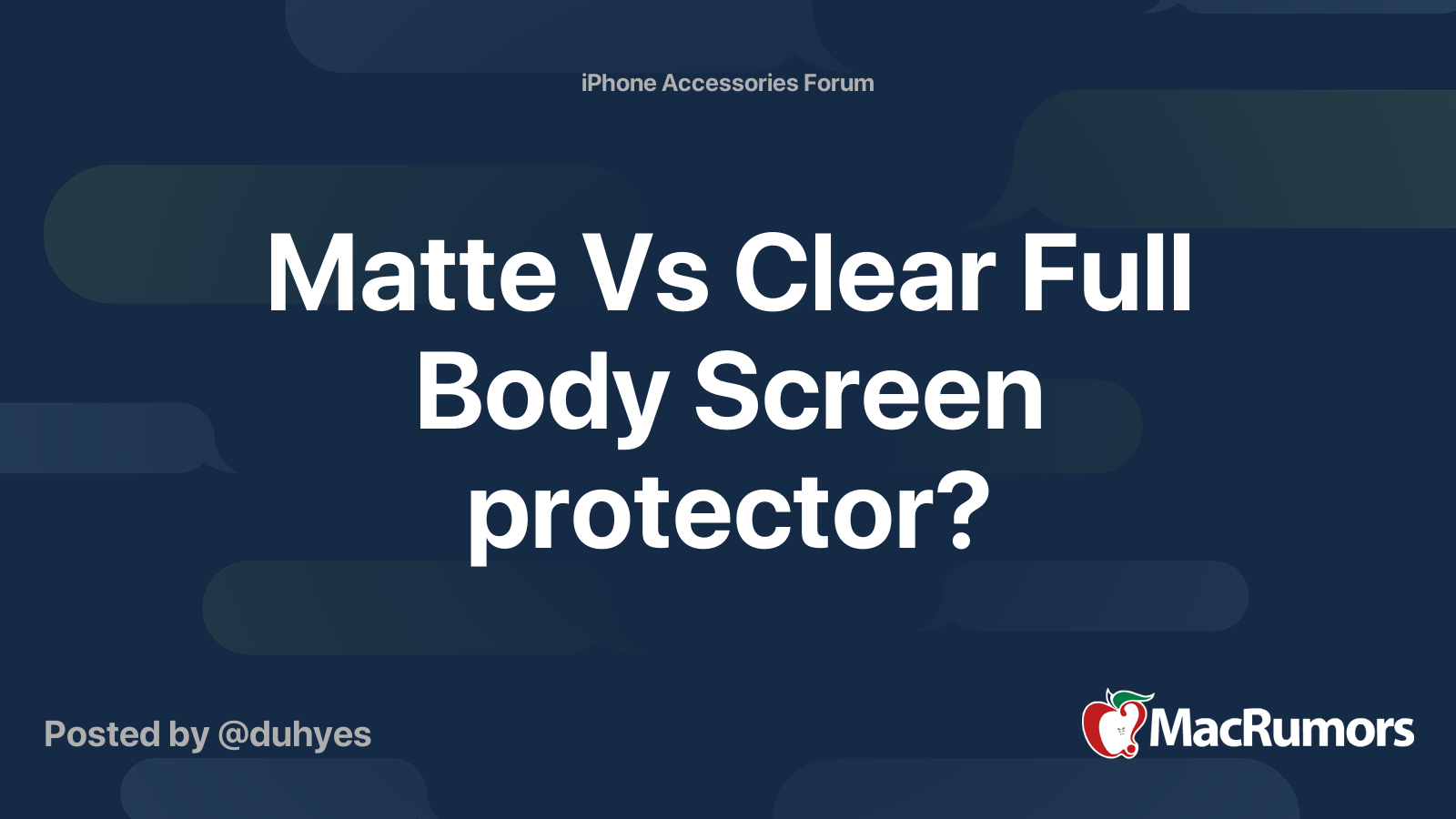 screen protector matte vs clear