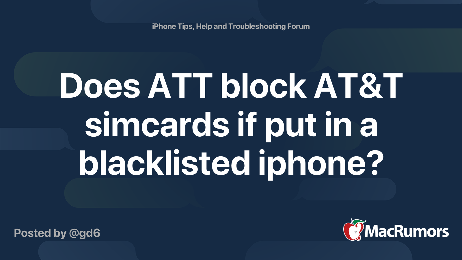 Does ATT block AT&T simcards if put in a blacklisted iphone ...