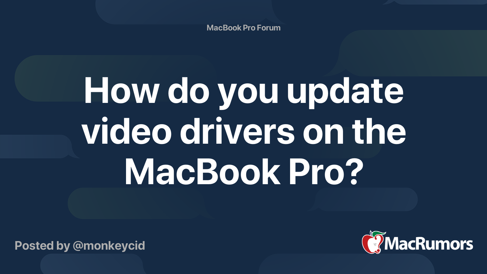 macbook drivers update