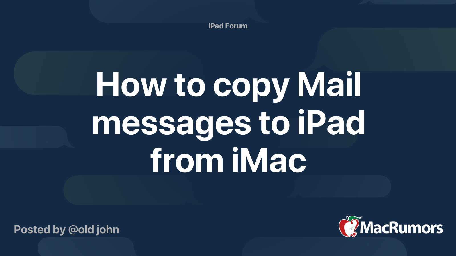 how to copy mail settings from iphone to mac