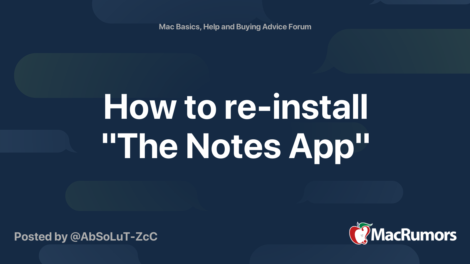 Reinstall notes app on mac