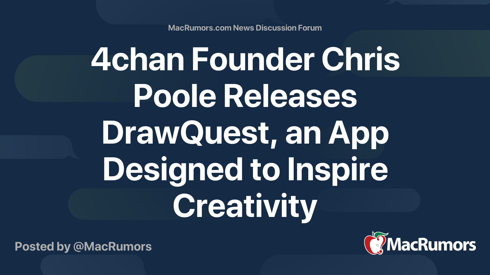 4chan Founder Chris Poole Releases DrawQuest, an App Designed to ...