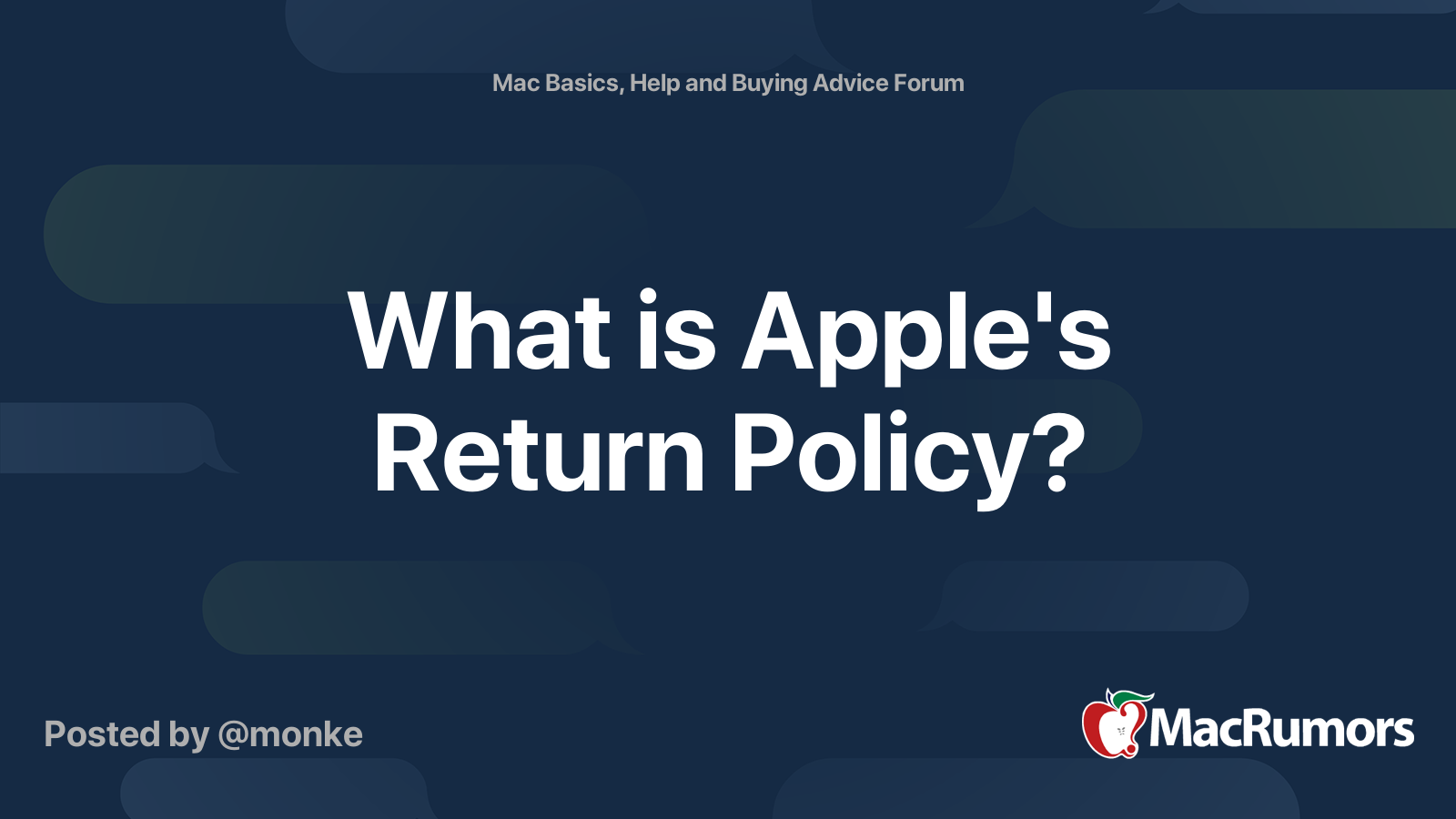 What is Apple's Return Policy? MacRumors Forums
