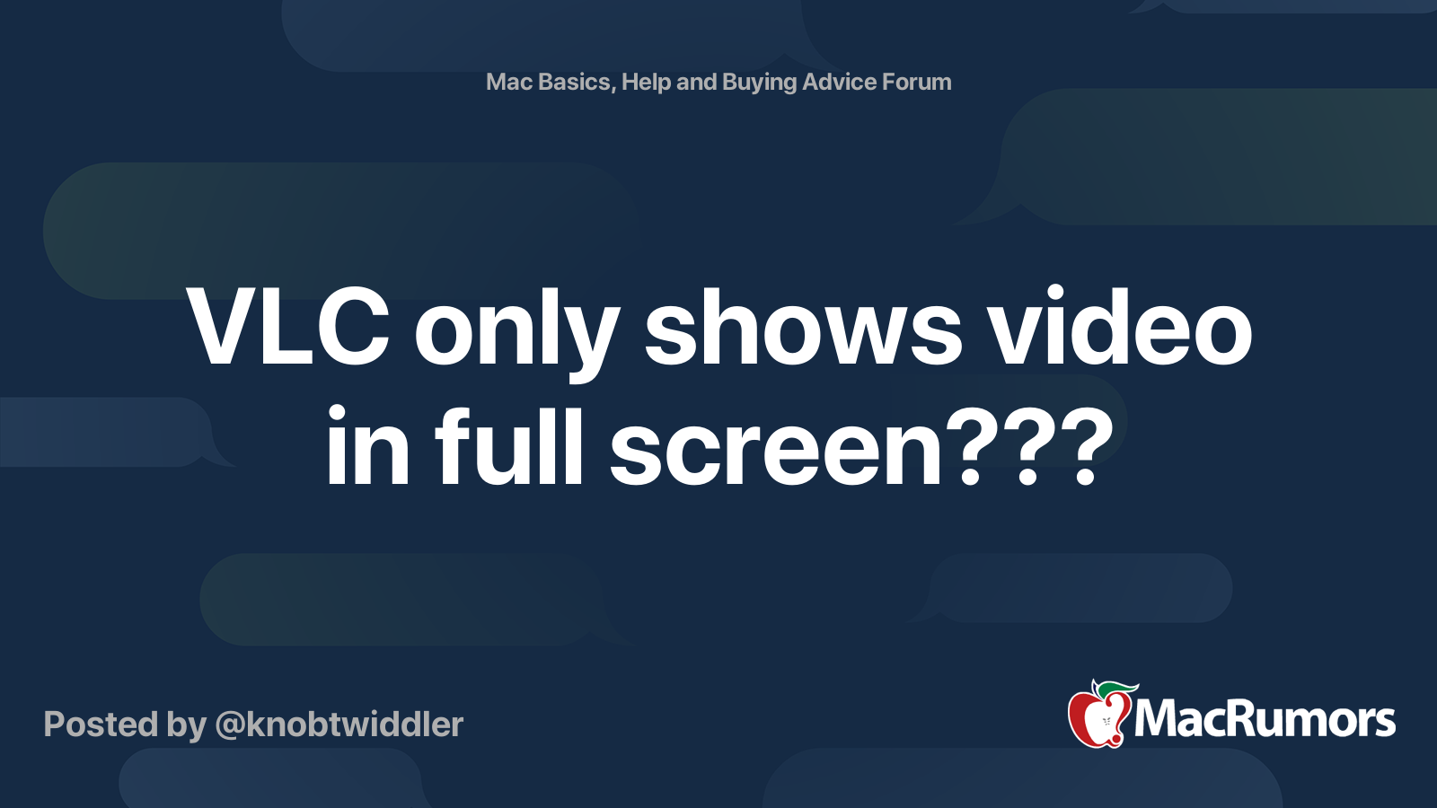 full screen shortcut vlc mac