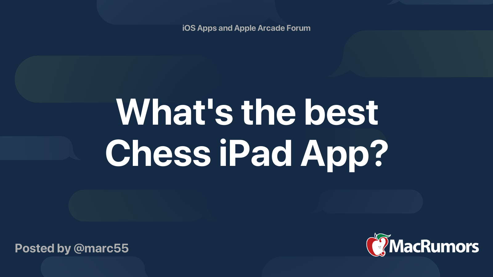 What's the best Chess iPad App? MacRumors Forums