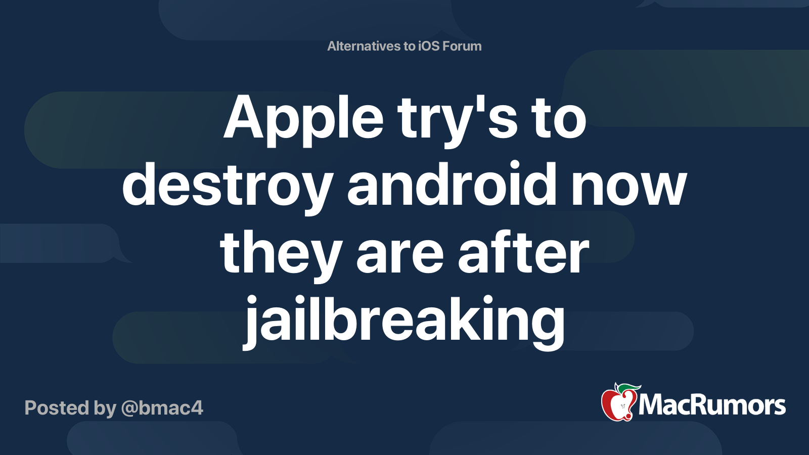 Apple try's to destroy android now they are after jailbreaking ...