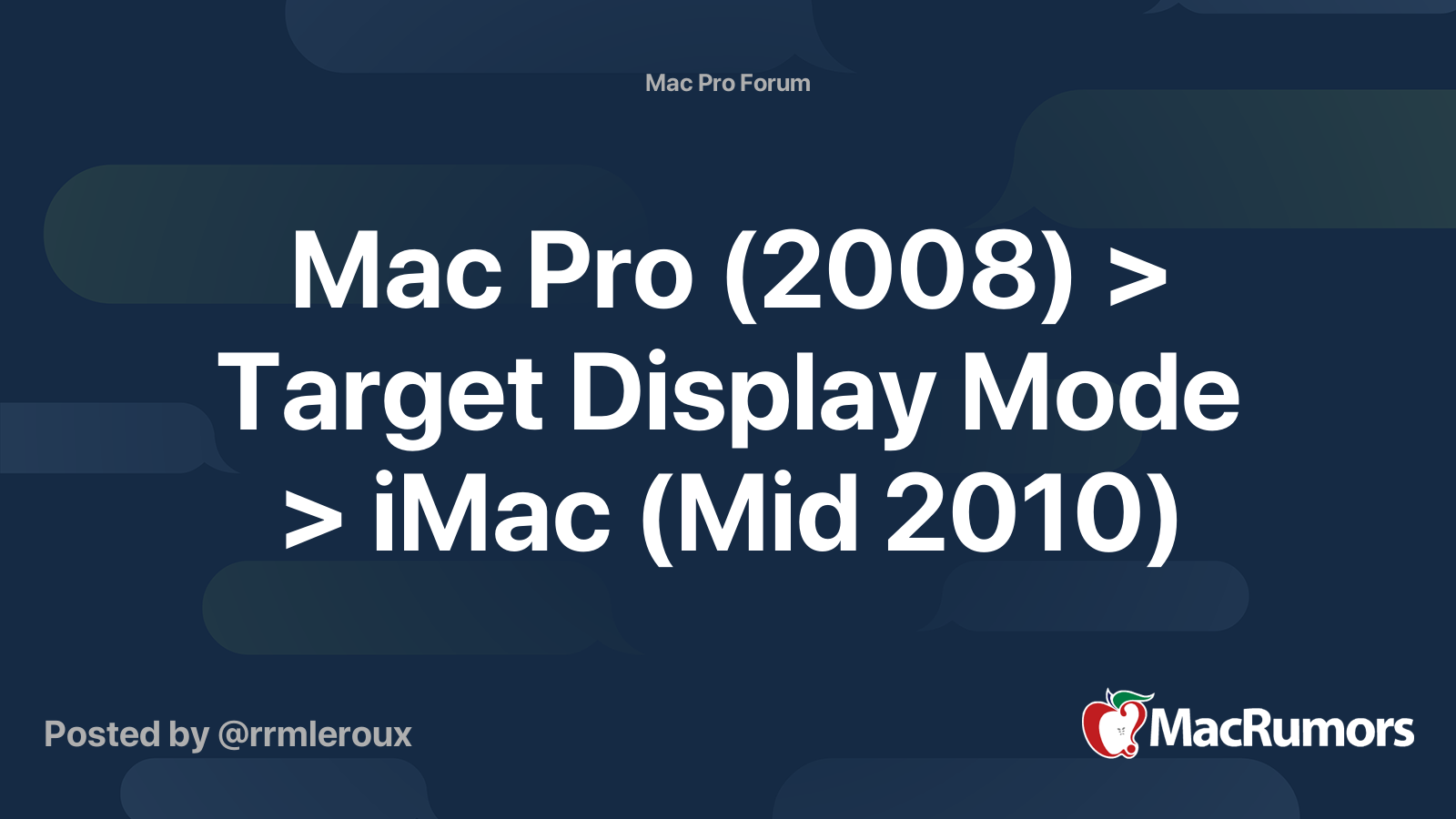 target display mode imac mid 2010
