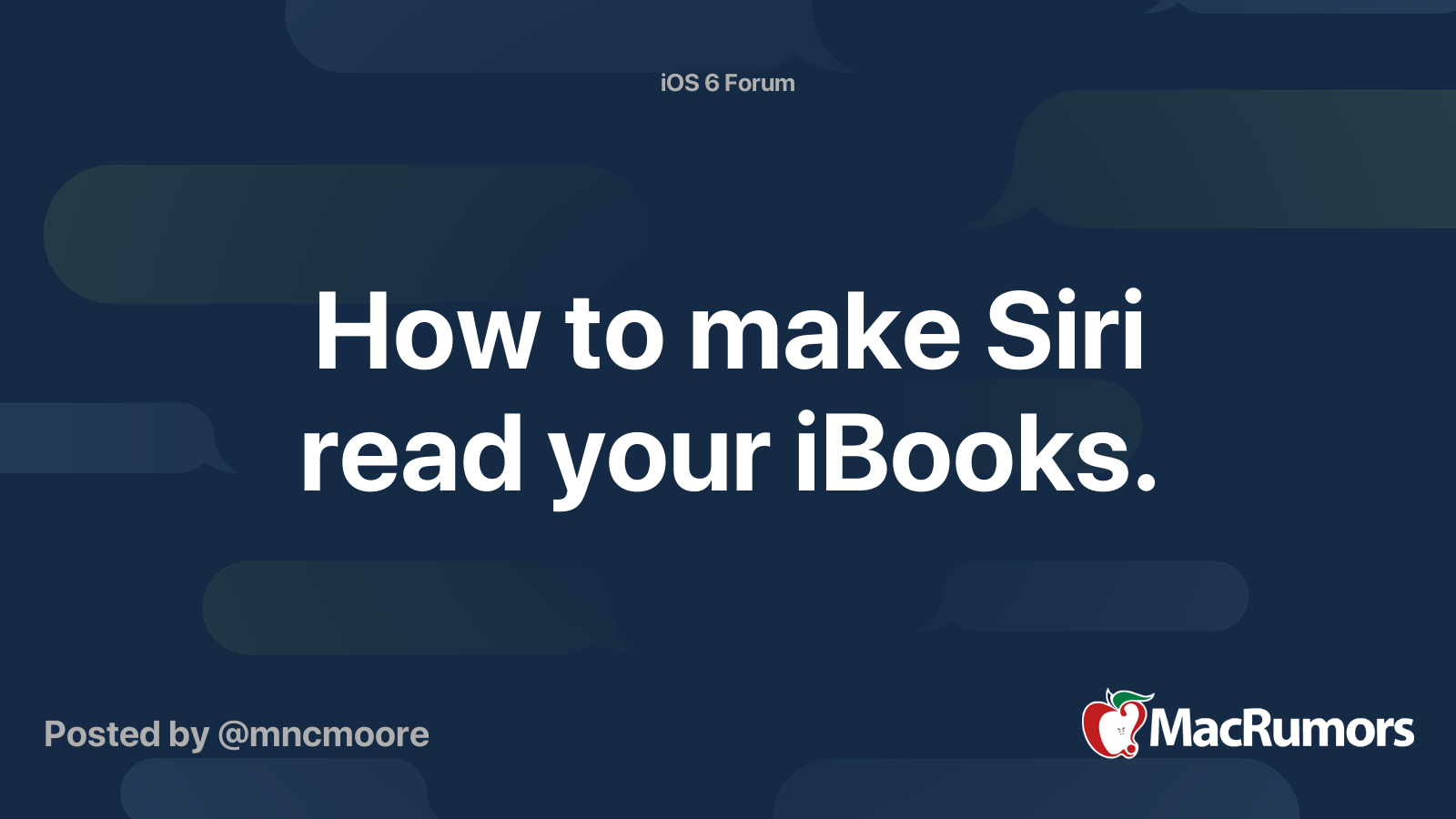 how-to-make-siri-read-your-ibooks-macrumors-forums