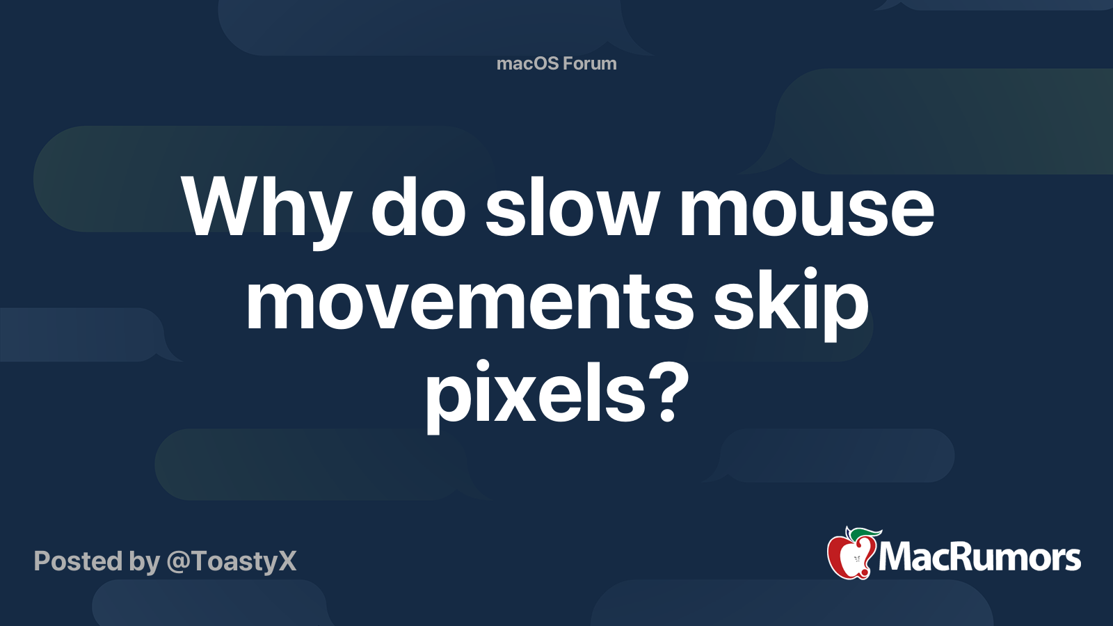 Why do slow mouse movements skip pixels? MacRumors Forums