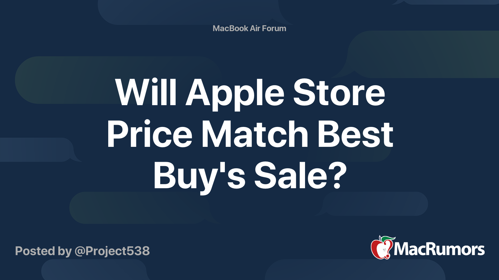 Will Apple Store Price Match Best Buy's Sale? MacRumors Forums