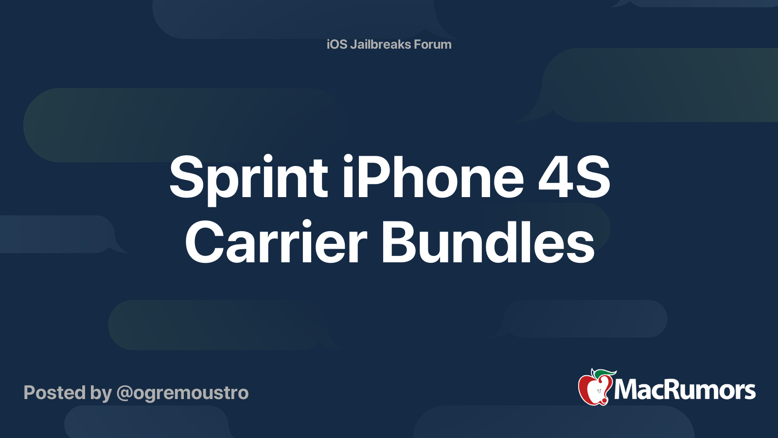 Sprint iPhone 4S Carrier Bundles MacRumors Forums