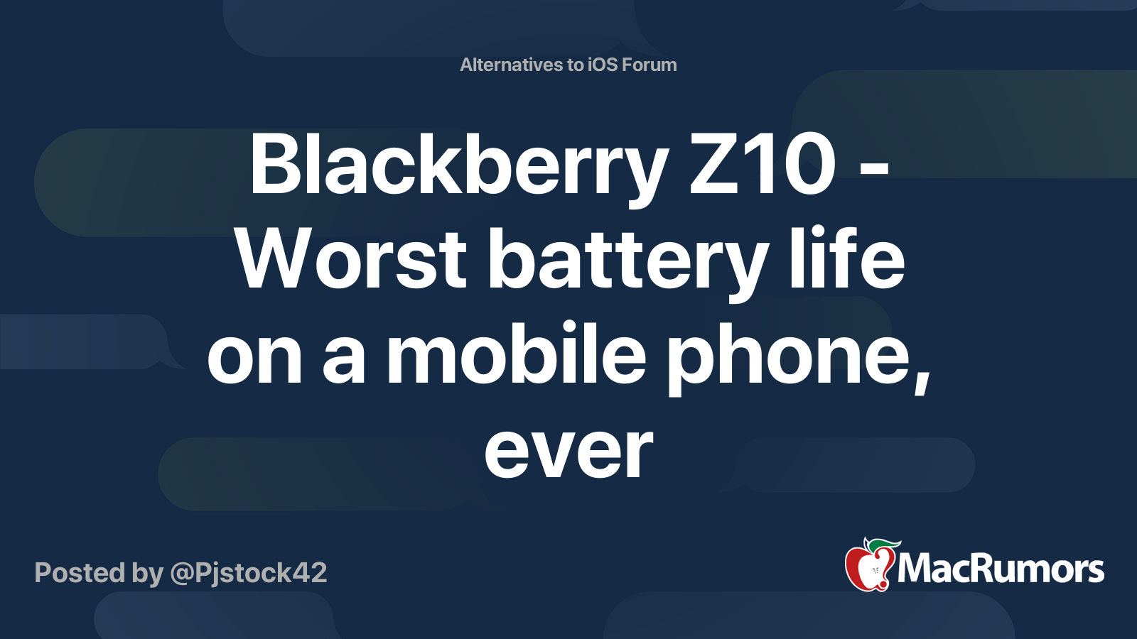 Blackberry Z10 Worst Battery Life On A Mobile Phone Ever Macrumors Forums