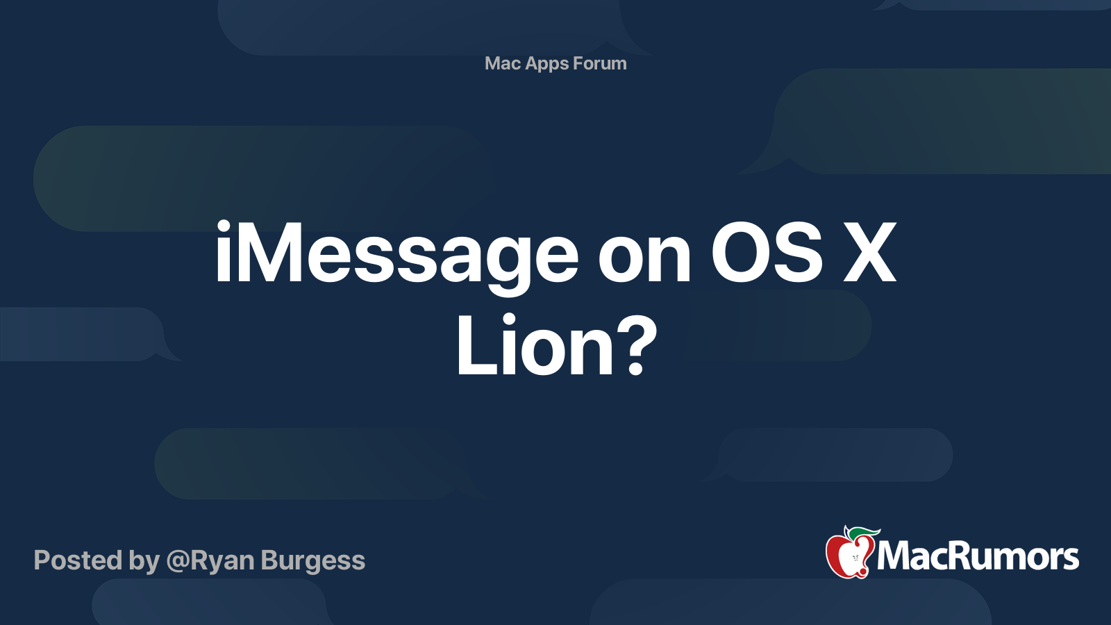 Imessage For Mac Lion