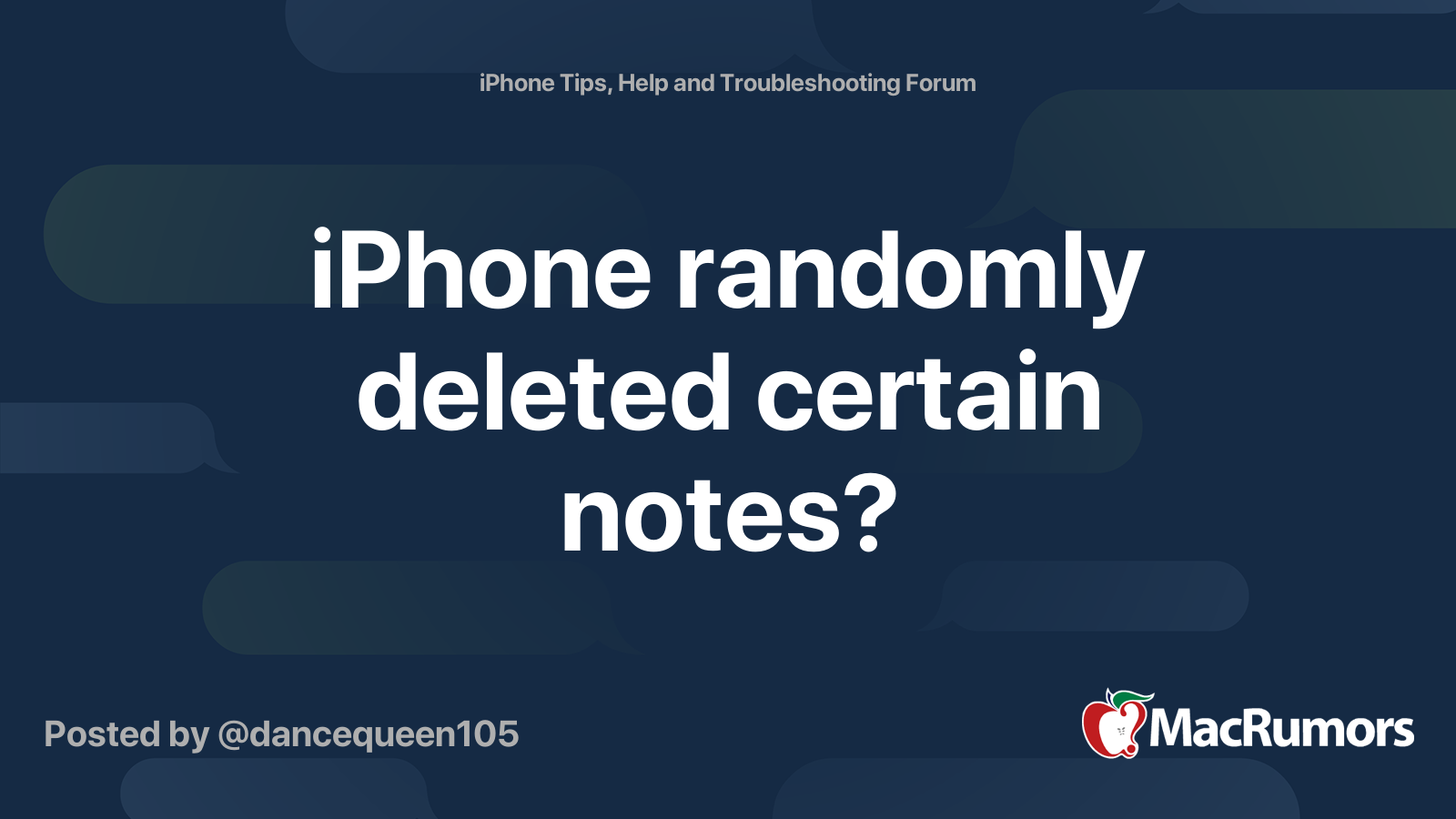 iPhone randomly deleted certain notes? | MacRumors Forums