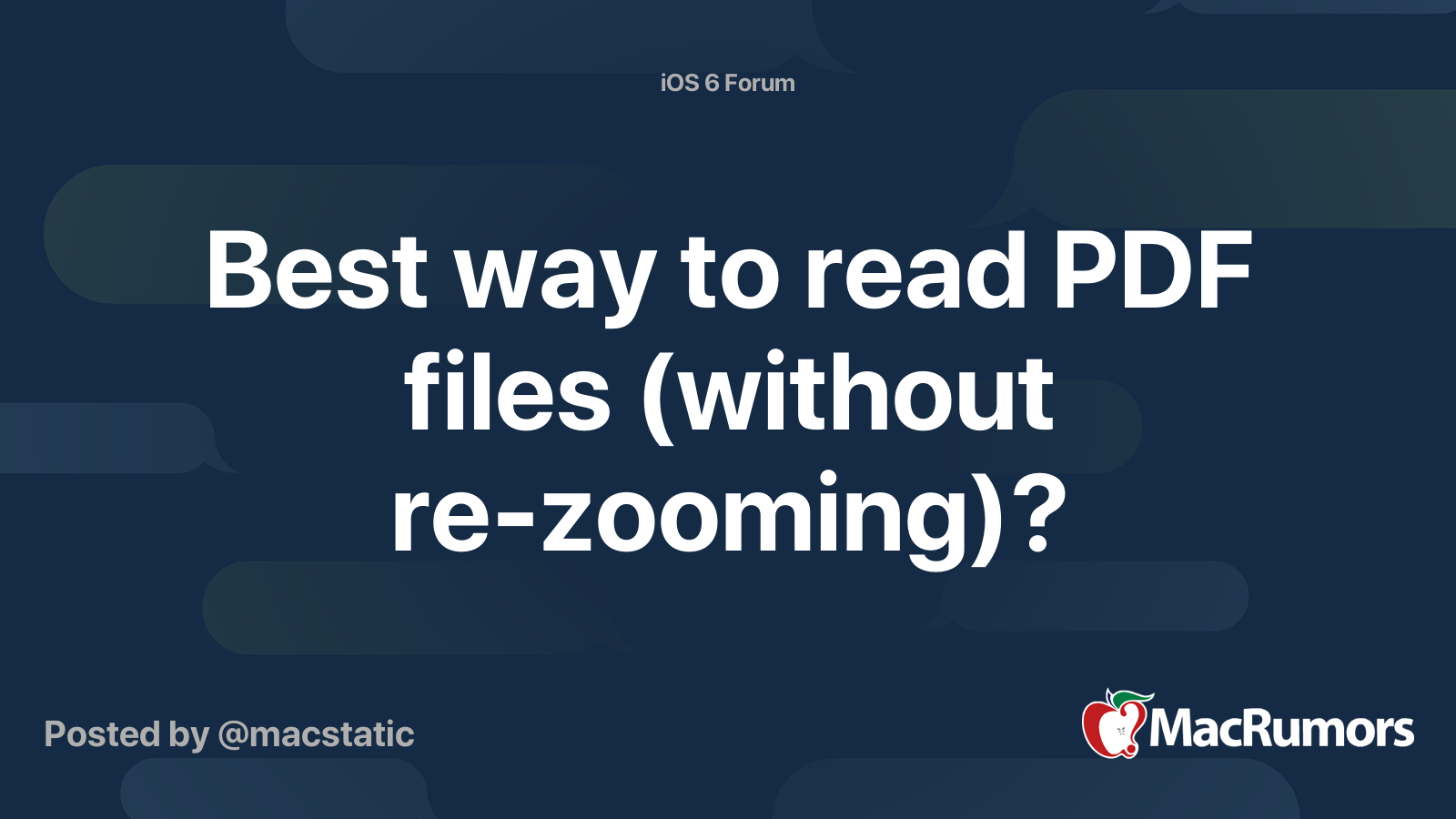 Best way to read pdf files without re zooming macrumors forums