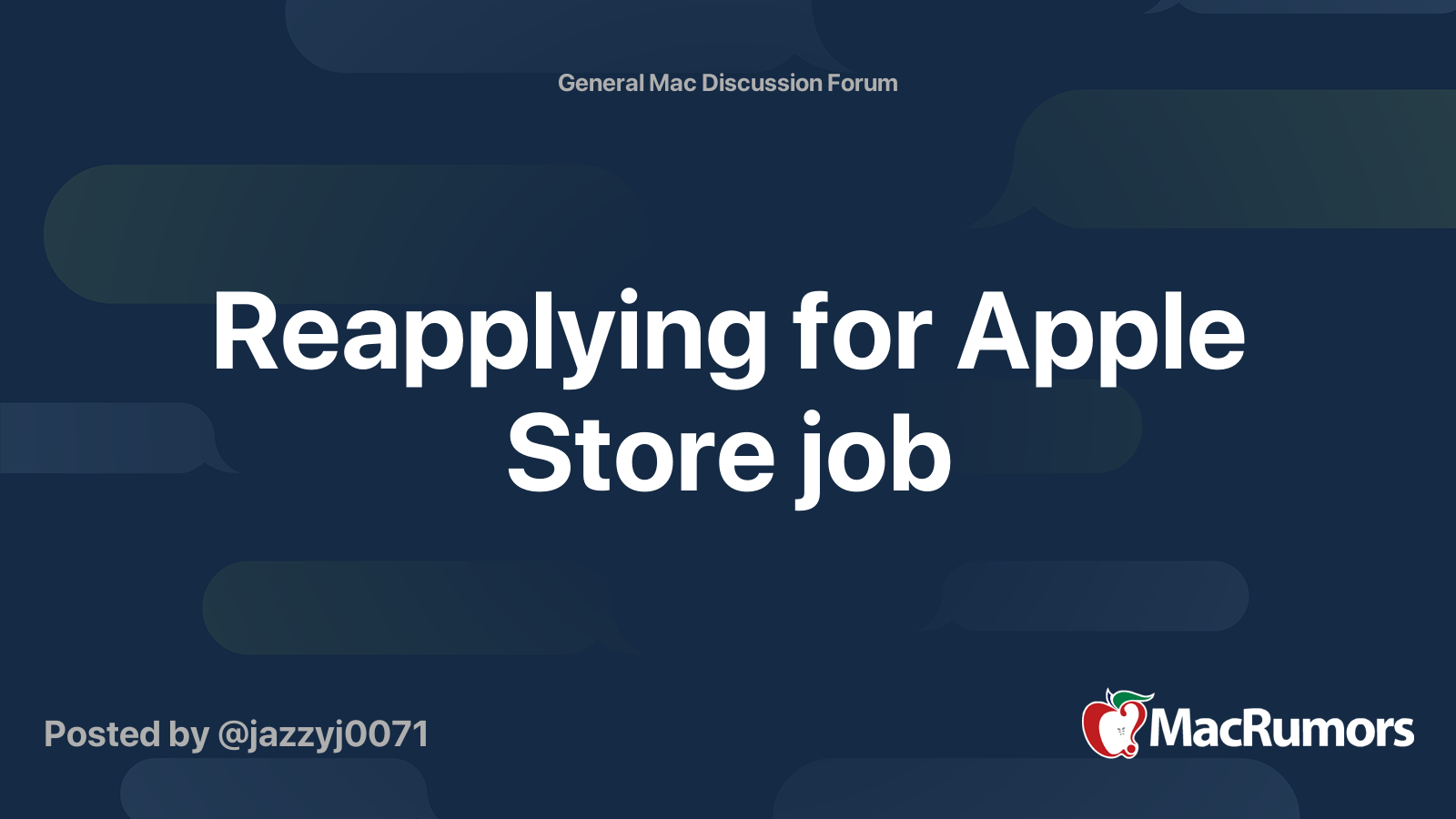 Reapplying for Apple Store job MacRumors Forums