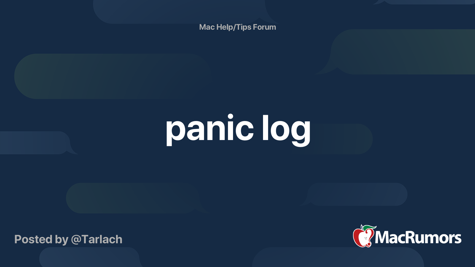 panic log MacRumors Forums