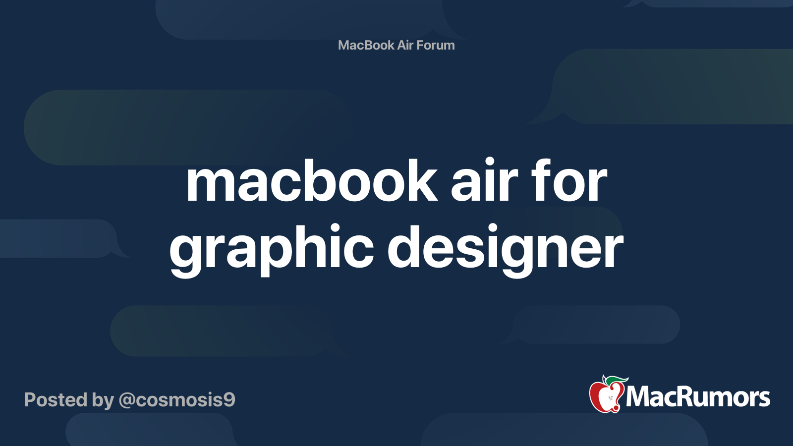 macbook air for graphic designer MacRumors Forums