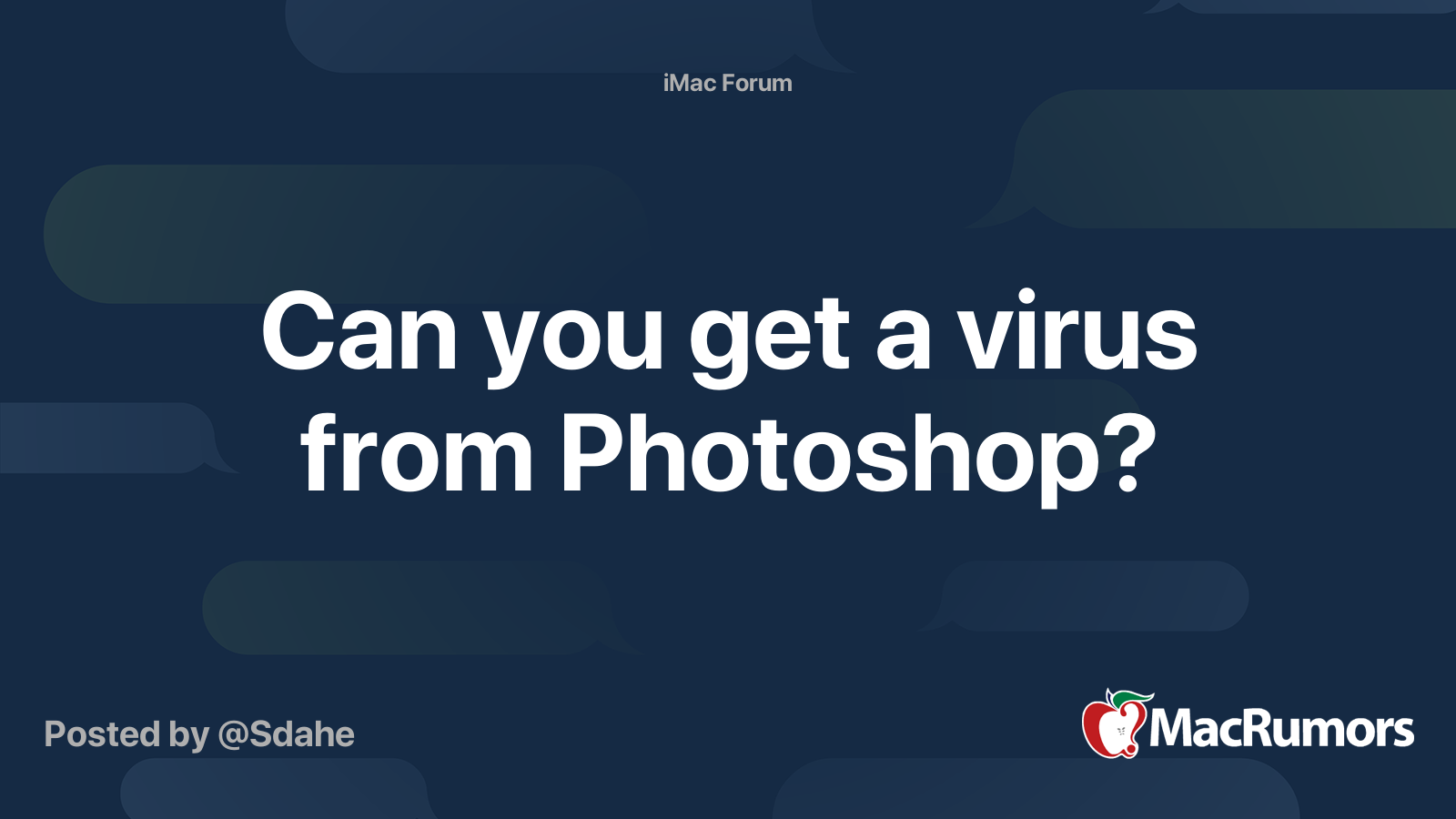 Can you get a virus from MacRumors Forums