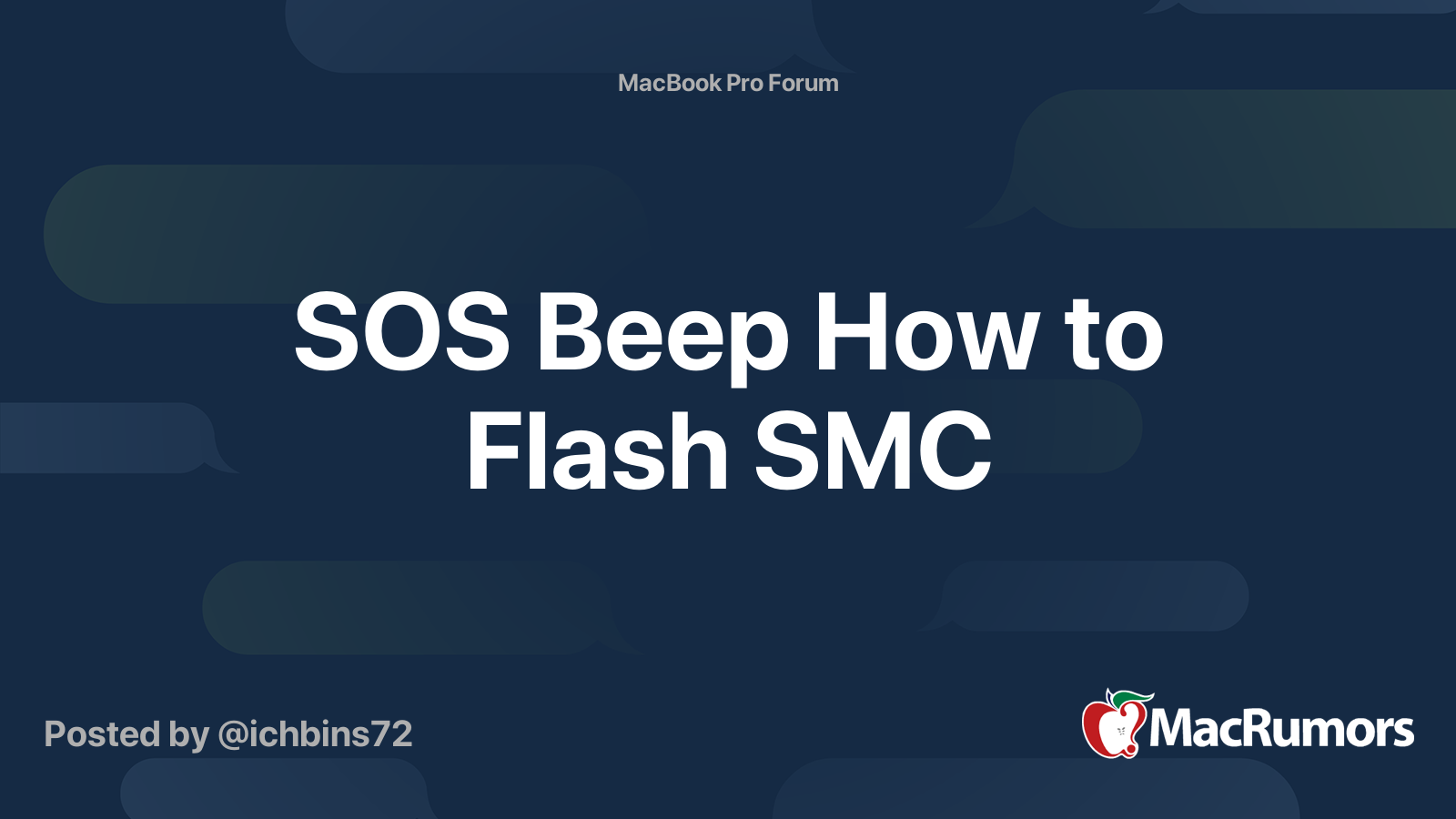 SOS Beep How to Flash SMC | MacRumors Forums
