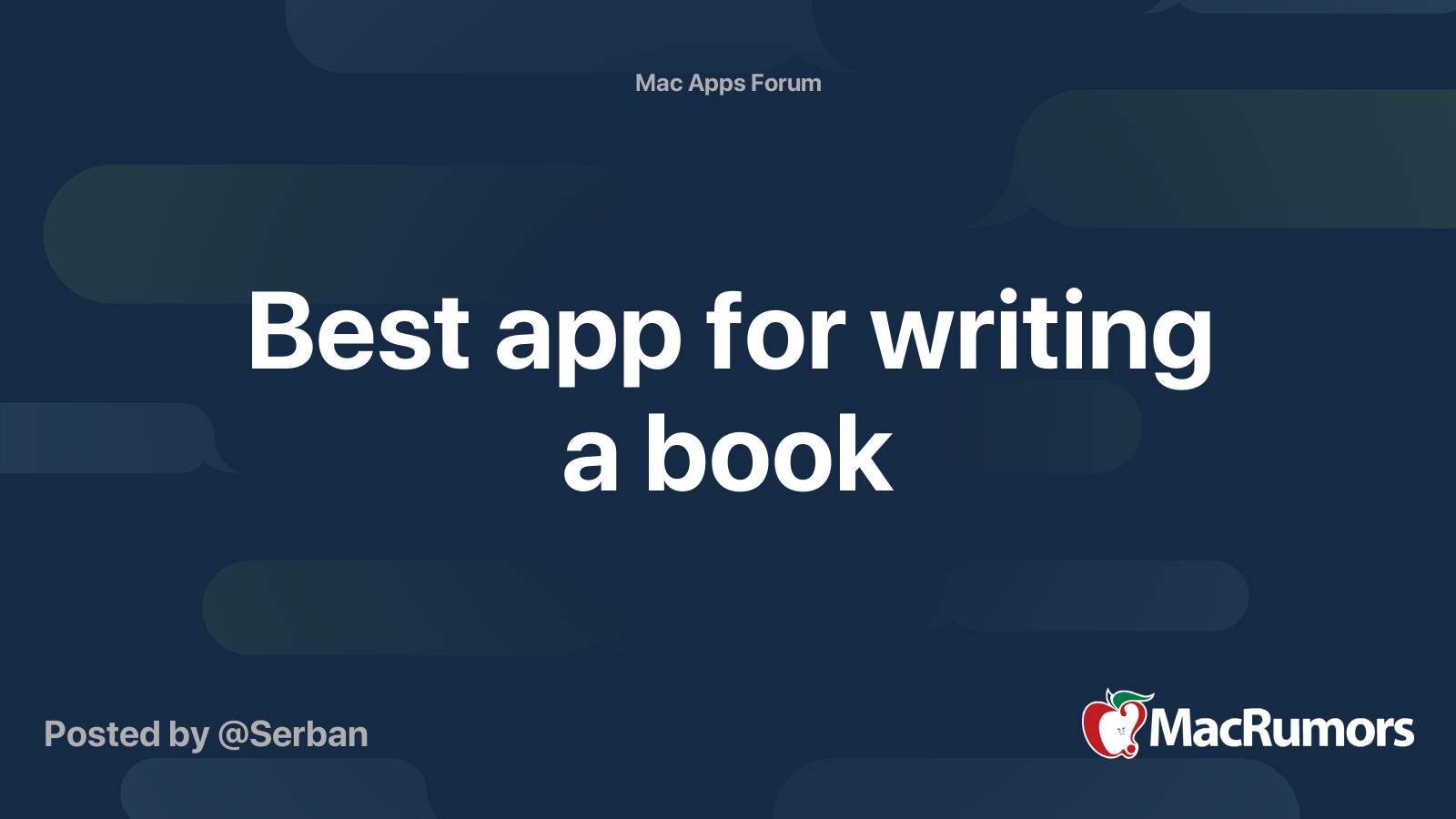 best-app-for-writing-a-book-macrumors-forums