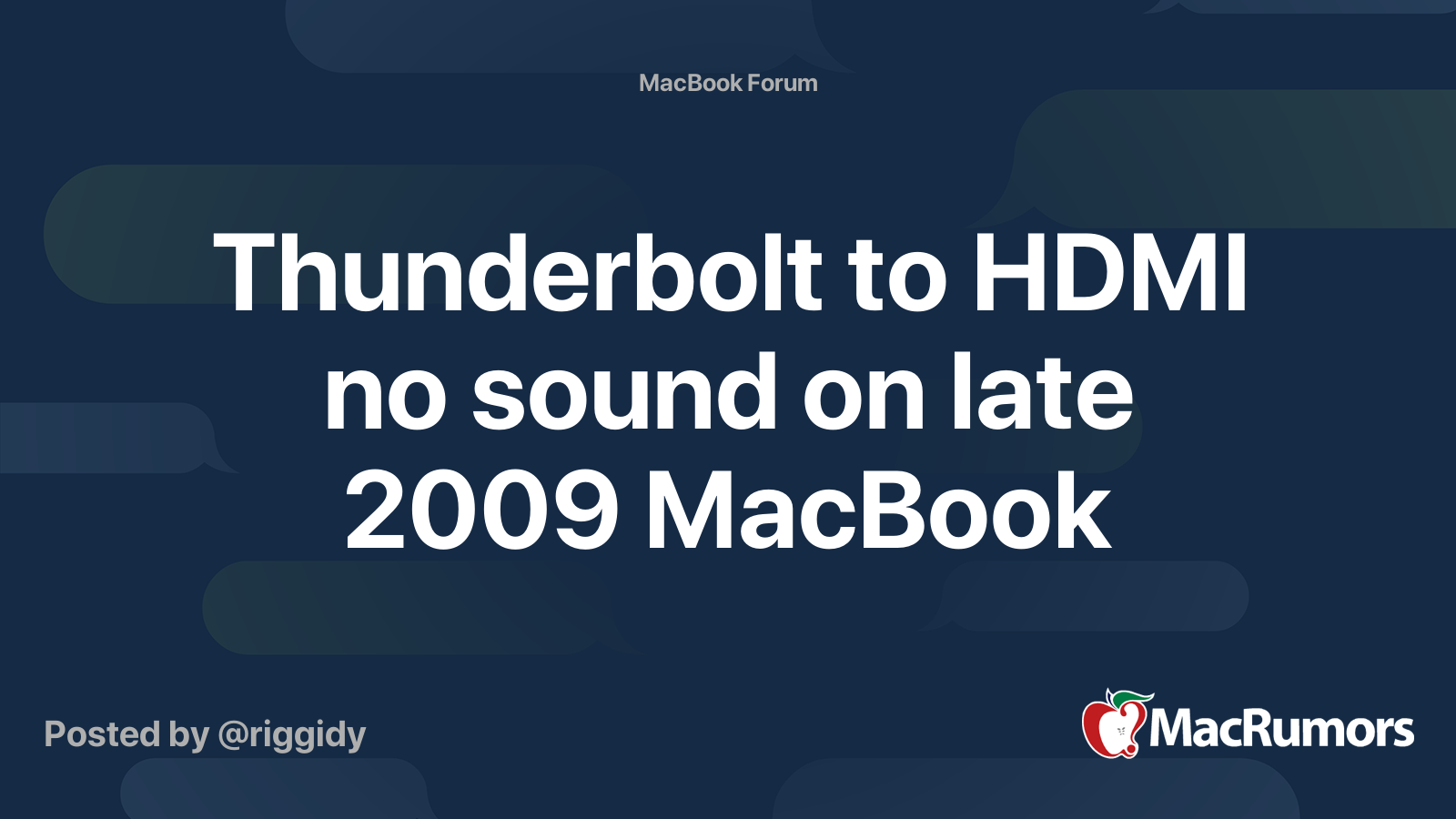 Macbook best sale 2009 hdmi