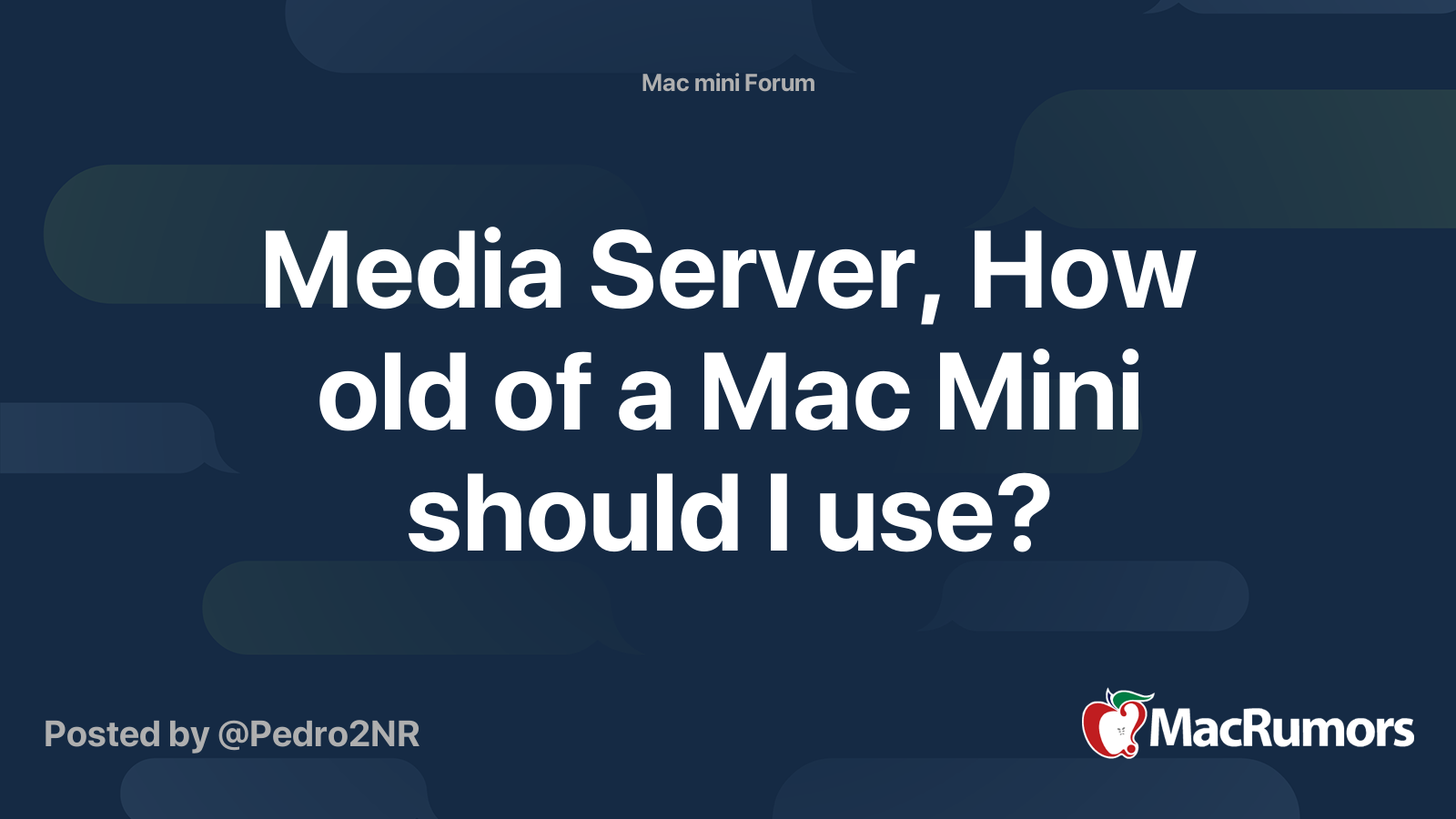 Media Server, How old of a Mac Mini should I use? | MacRumors Forums