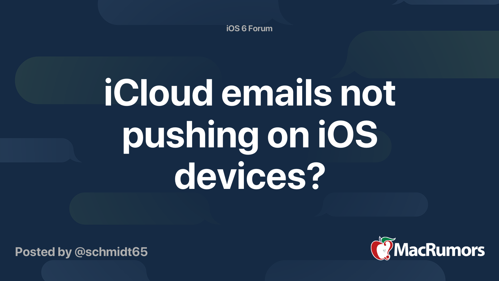 icloud mail not pushing to iphone