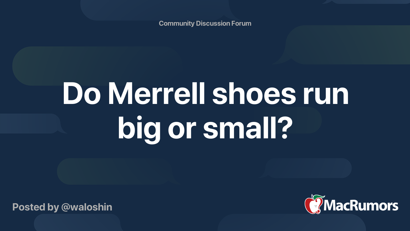 Do shoes run or small? MacRumors Forums
