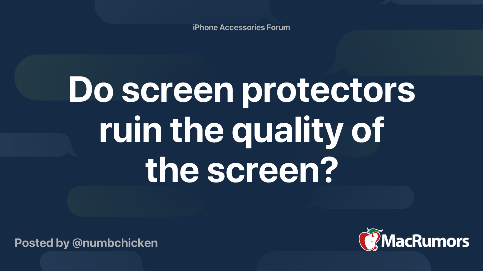 Do screen protectors ruin the quality of the screen? MacRumors Forums