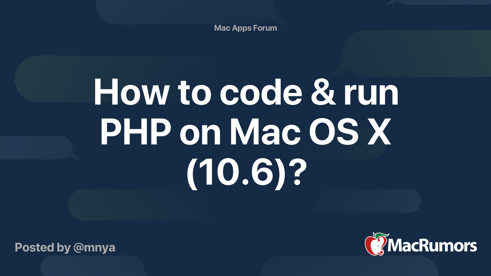 Run Php On Mac