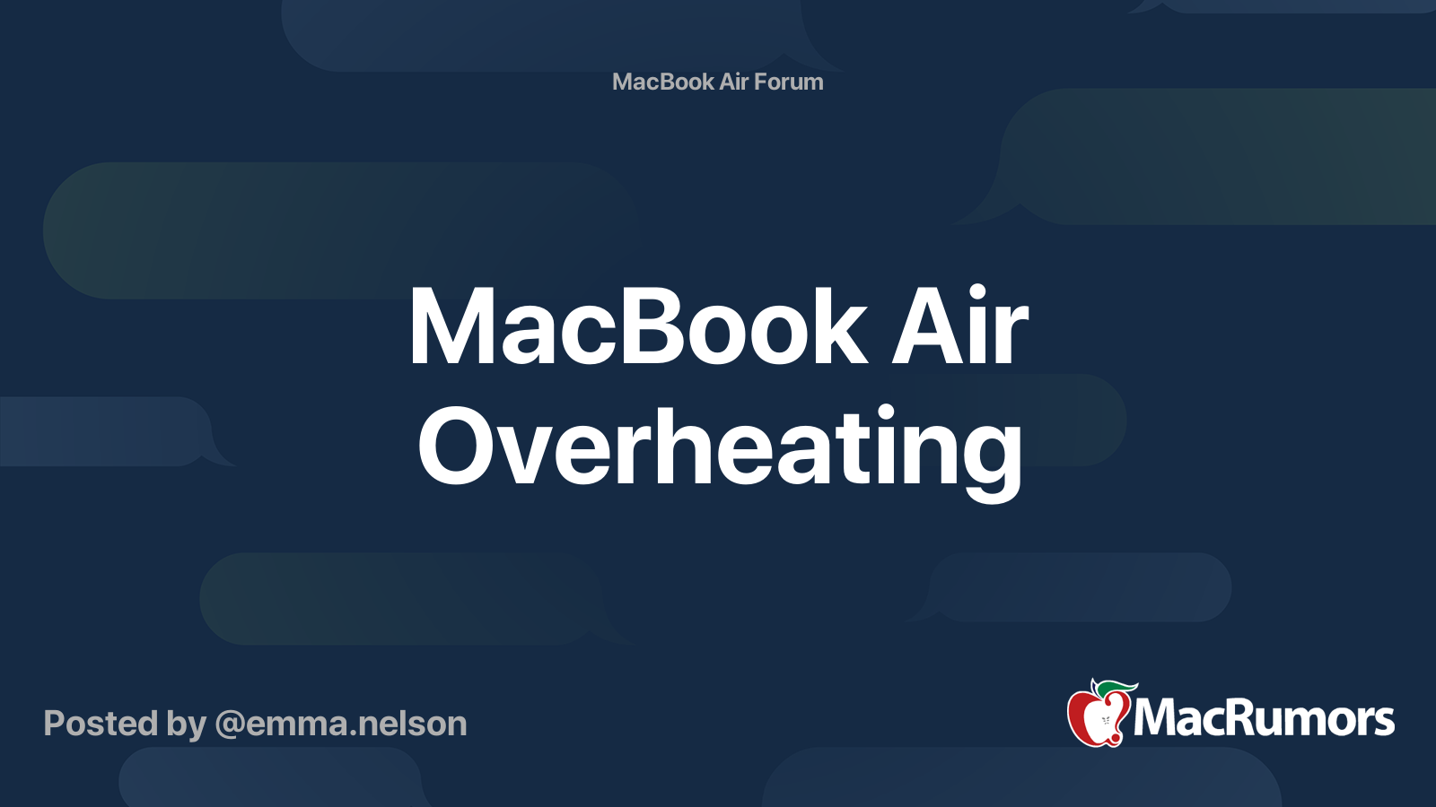 MacBook Air Overheating | MacRumors Forums