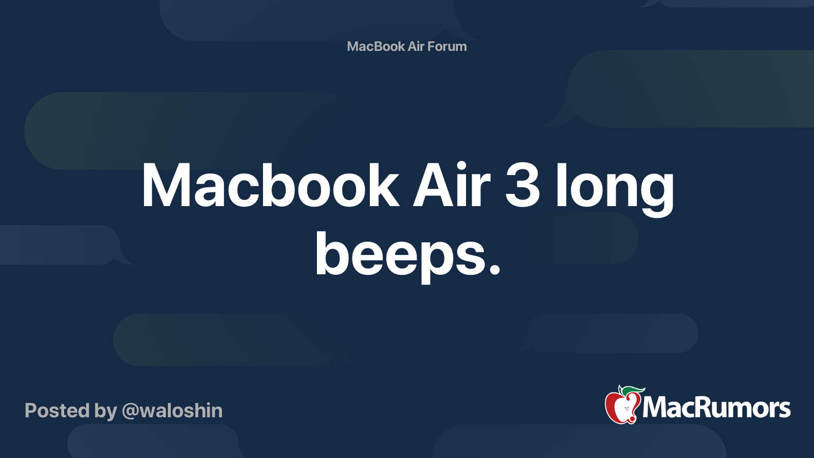 mac air 3 beeps