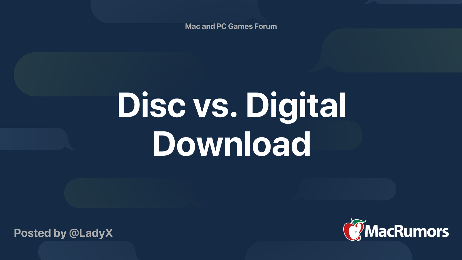 Disc vs. Digital Download | MacRumors Forums