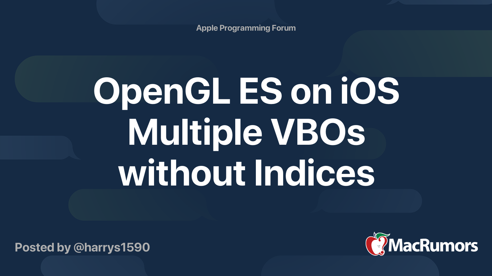 Opengl Es On Ios Multiple Vbos Without Indices Macrumors Forums