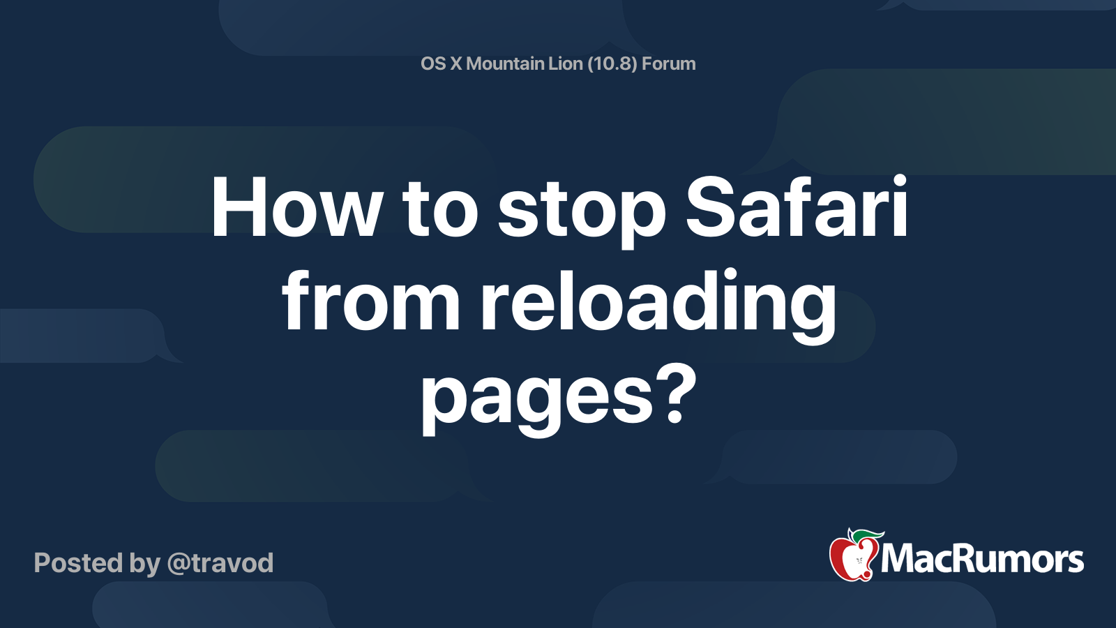 stop safari from refreshing